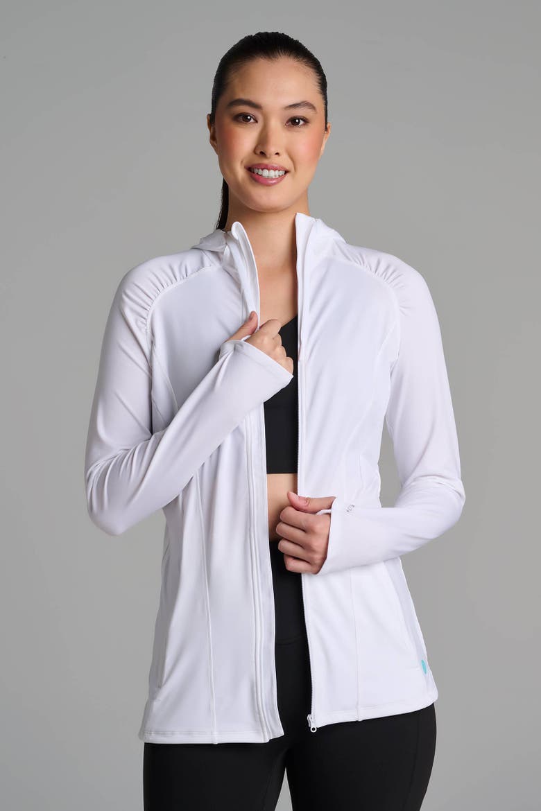 Women's Astir Full-Zip Jacket, UPF 50+ Sun Protection, Alternate, color, White