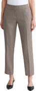 KASPER Houndstooth Flat Front Slim Pants