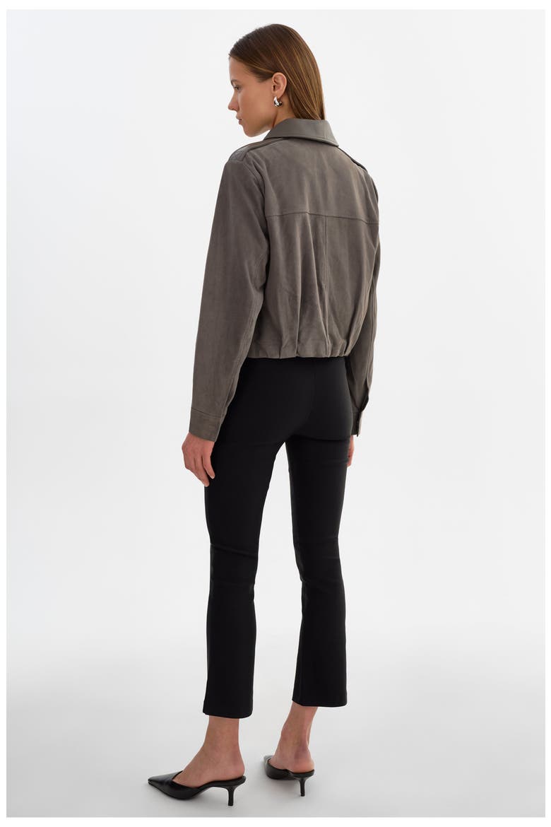 Robbie | Suede Bomber Jacket, Alternate, color, Steel Grey