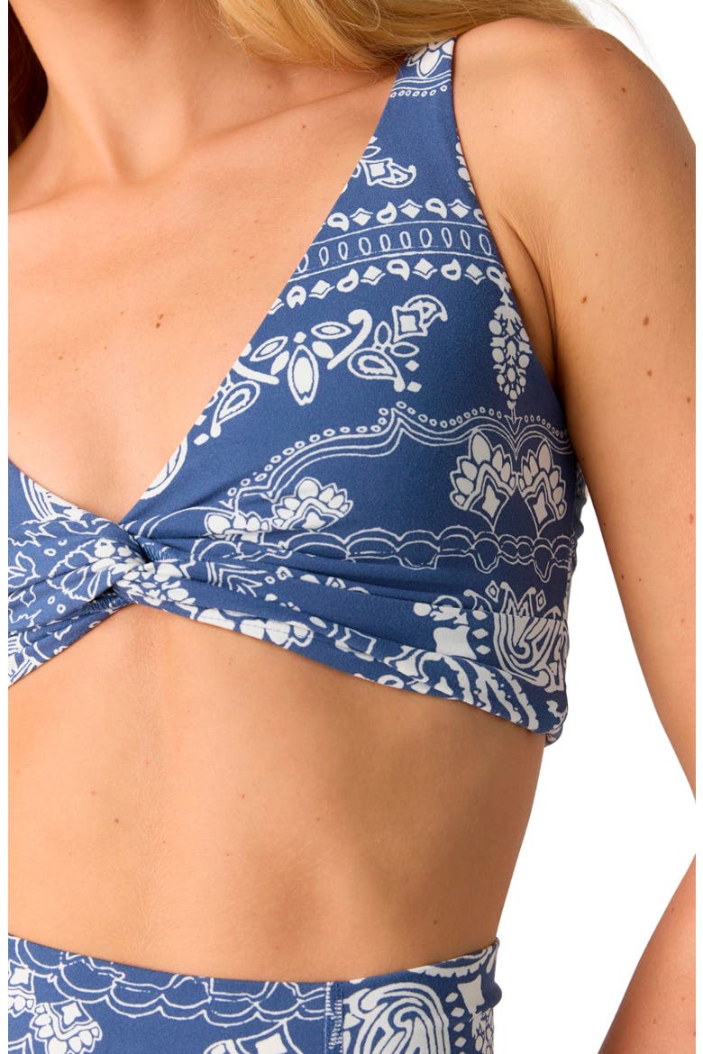 FP Movement Never Better Twist Crop Top, Alternate, color, BLUE INDIGO BANDANA