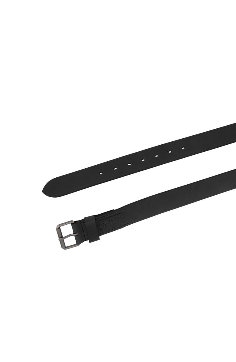 AllSaints Leather Belt, Alternate, color, Black