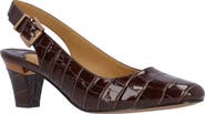 J. Reneé Malree Croc Embossed Slingback Pump