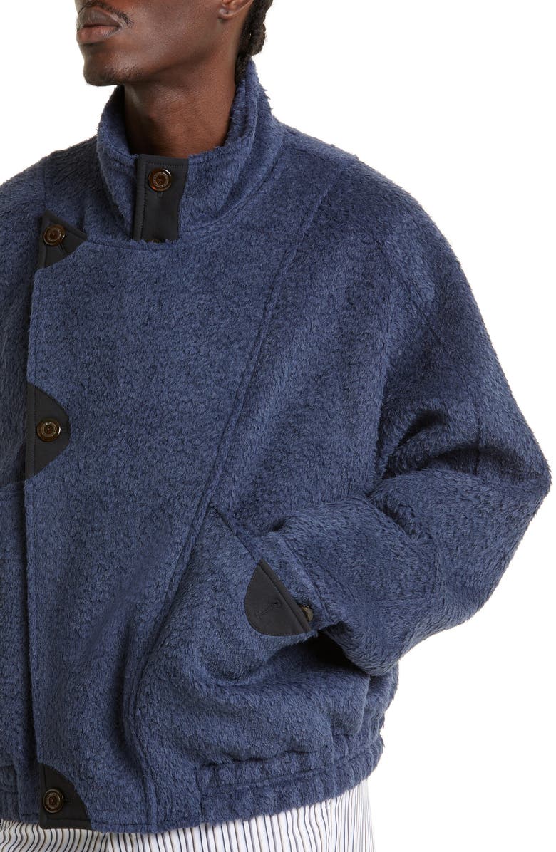 KIKO KOSTADINOV Maersk Asymmetric Alpaca & Wool Blend Bomber Jacket, Alternate, color, 