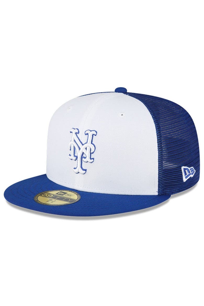 Men's New Era White/Blue New York Mets 2023 On-Field Batting Practice 59FIFTY Fitted Hat, Main, color, White