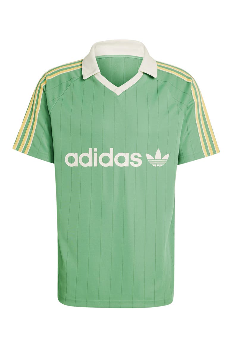 3-Stripes Pinstripe Jersey, Alternate, color, PRELOVED GREEN