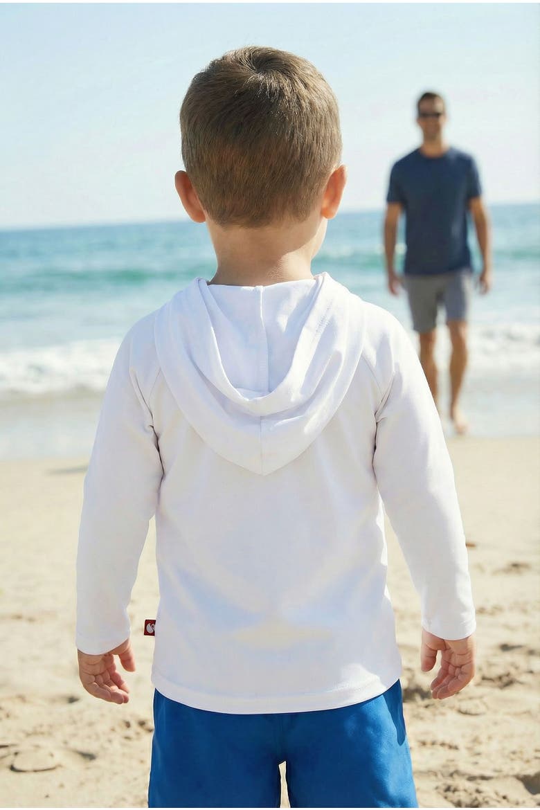 Baby Unisex UPF 50+ Long Sleeve Hooded Rashguard Tee, Alternate, color, Yellow
