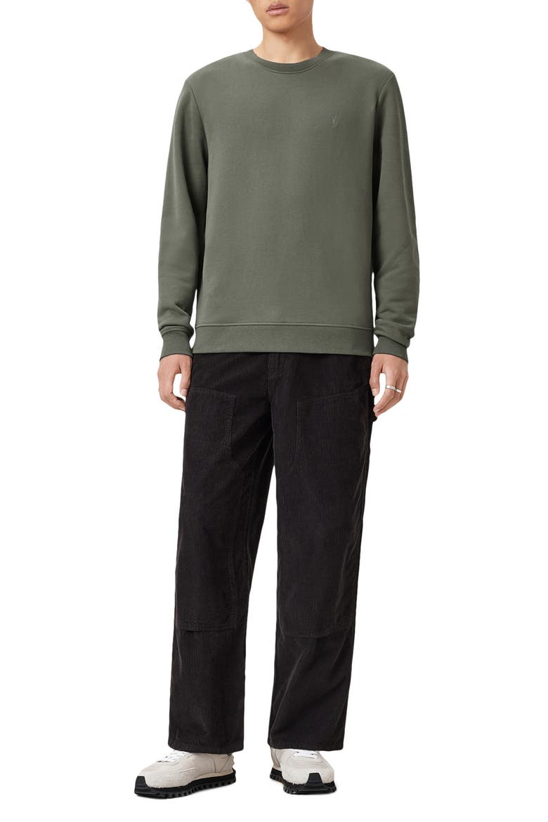 Raven Crewneck Sweatshirt, Alternate, color, GASTOR GREEN
