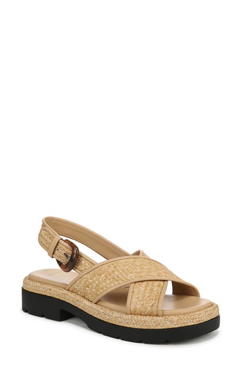 Vince Helena Raffia Lug-sole Sandals In Toasted Wheat