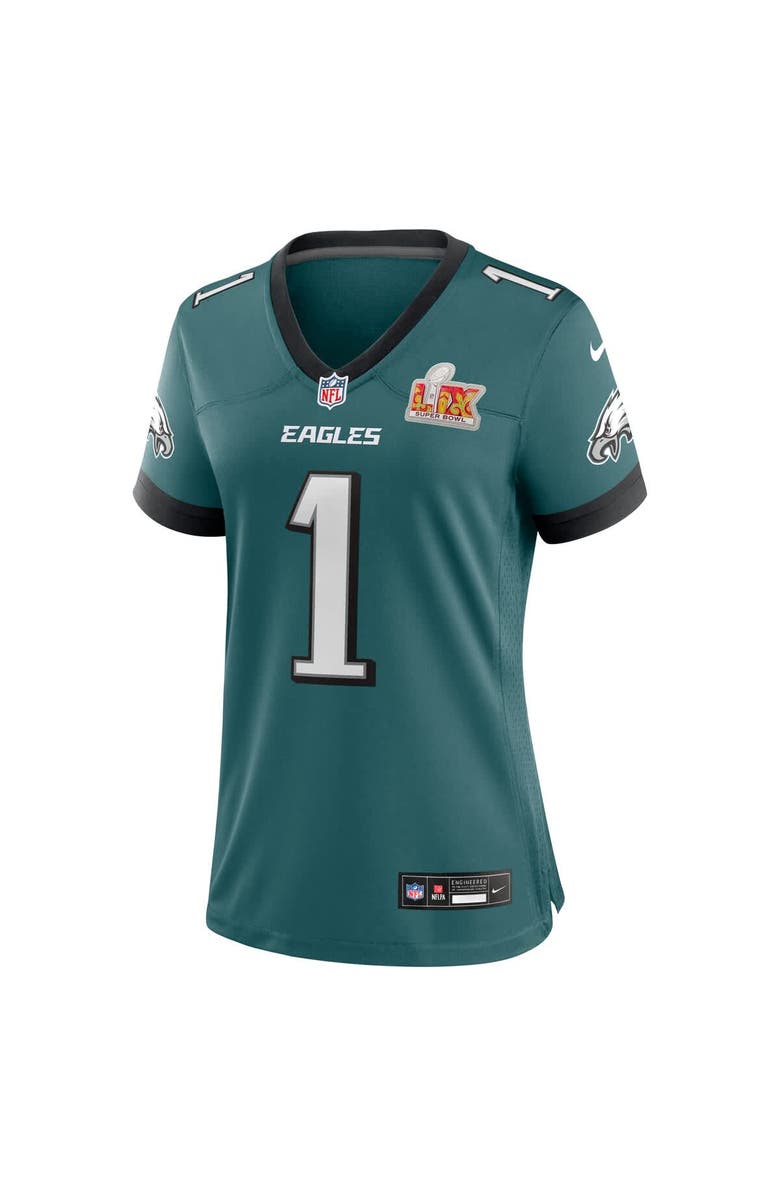 Nike Women's Nike Jalen Hurts Midnight Green Philadelphia Eagles Super Bowl LIX Game Player Jersey, Alternate, color,