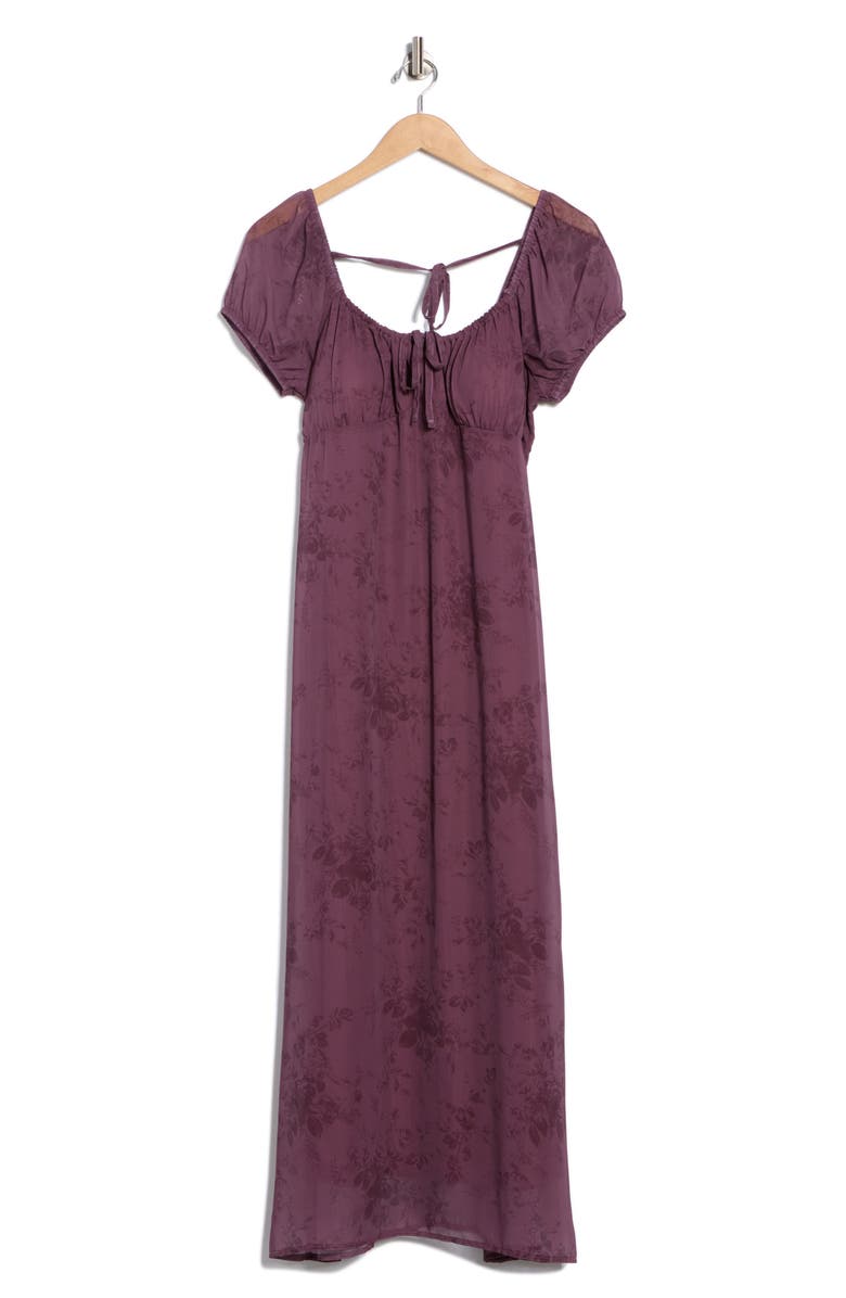 Cap Sleeve Empire Waist Chiffon Maxi Dress