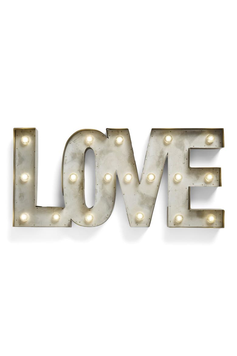 'LOVE' LED Marquee Sign, Main, color, METAL
