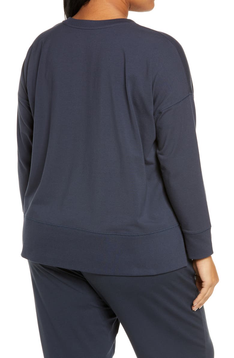 Eileen Fisher Stretch Organic Cotton High-Low Sweatshirt, Alternate, color,