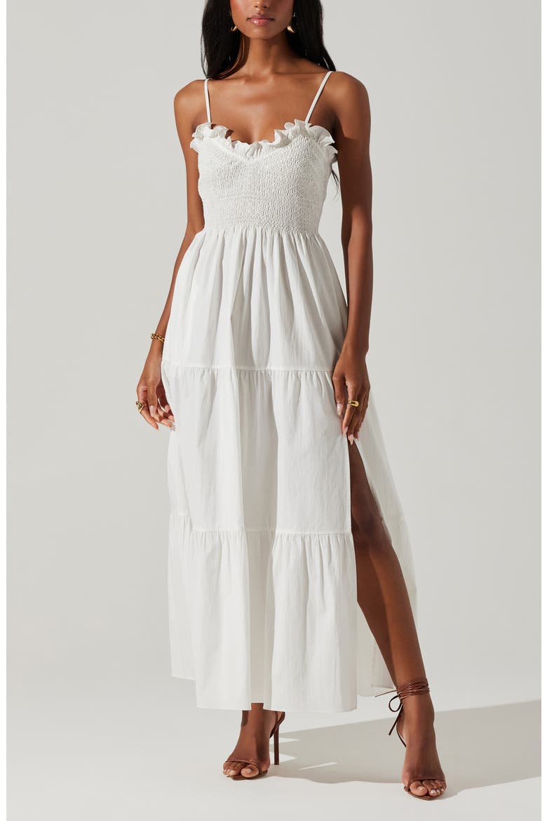 Seraphine Fit & Flare Maxi Sundress, Alternate, color, OFF WHITE