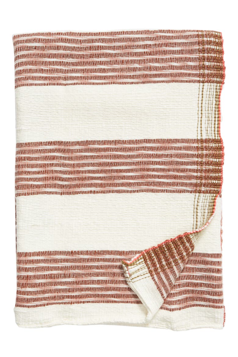 Space Dye Woven Throw Blanket, Main, color, BROWN RUSTIC MULTI