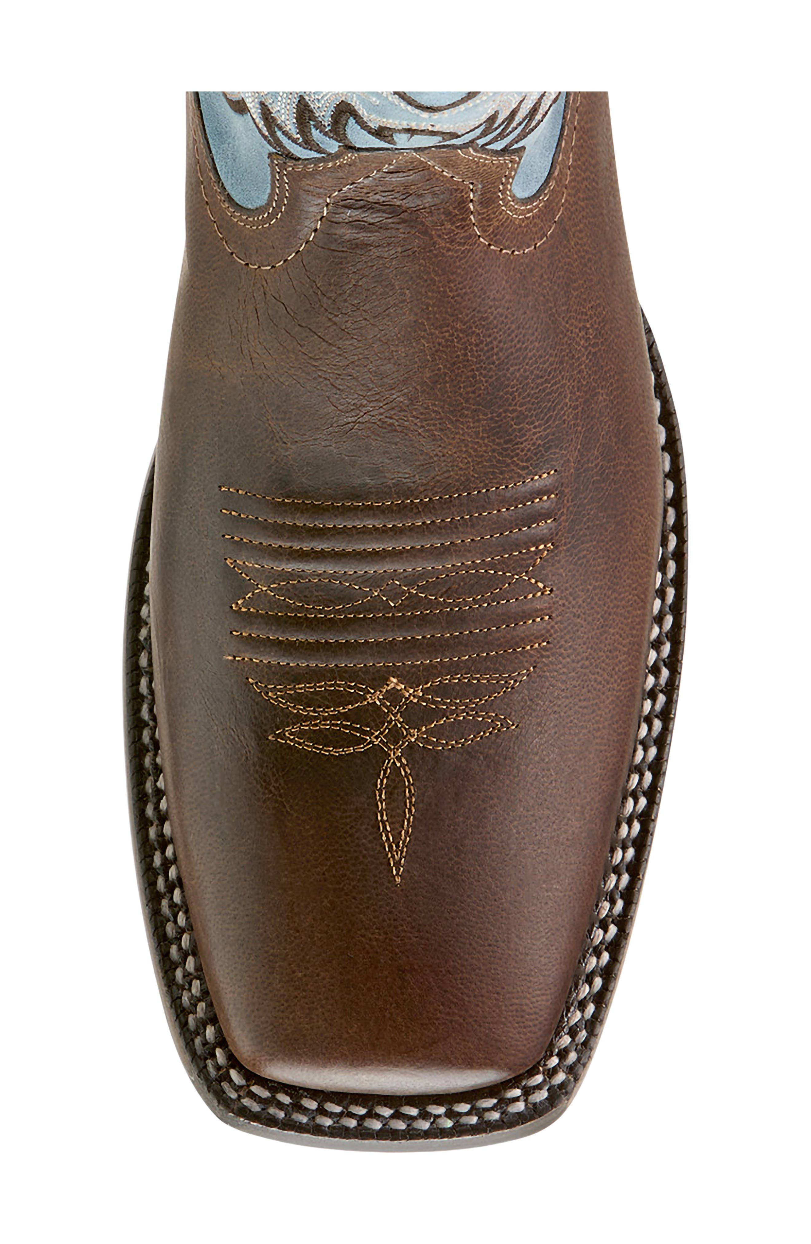 Cattle Creek Square Toe Western Boot, Alternate, color, BROWN