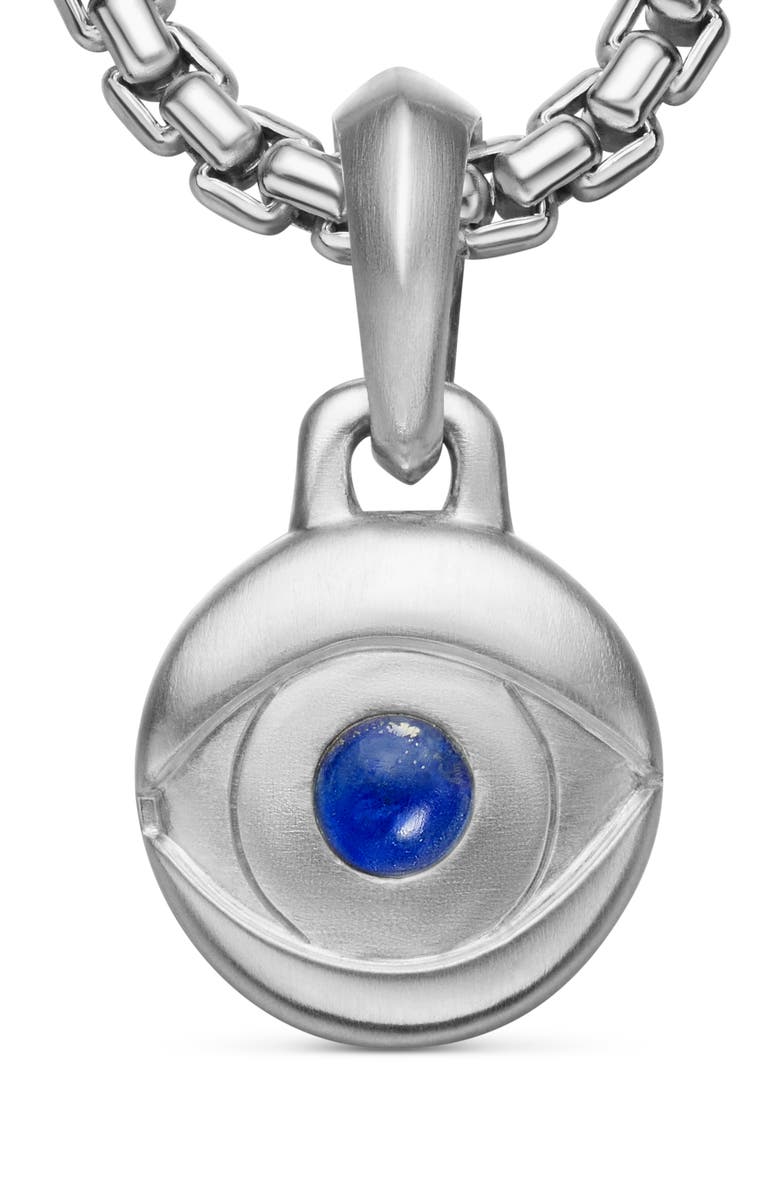 David Yurman Evil Eye Amulet with Lapis Lazuli, Alternate, color, Silver/ Lapis Lazuli