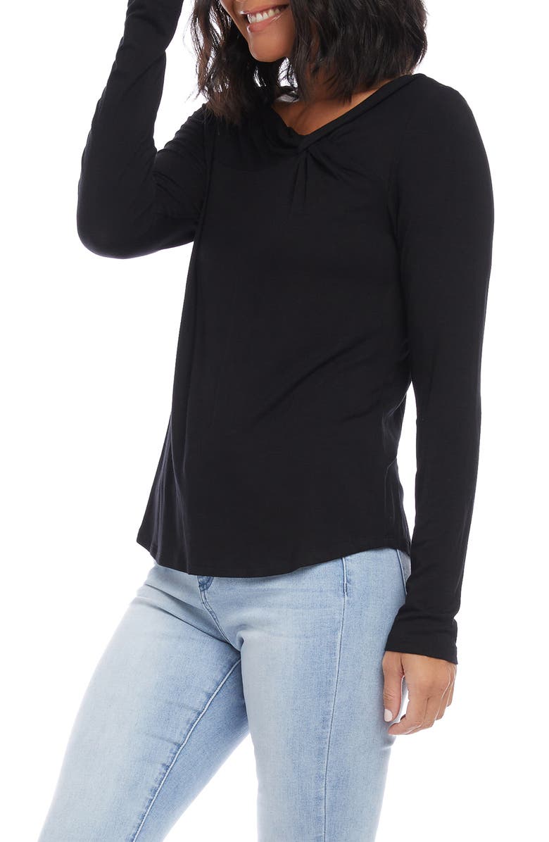 Karen Kane Twist Neck Top, Alternate, color,