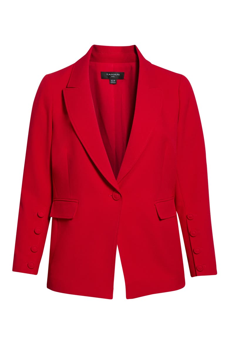 One-Button Blazer, Alternate, color, LIPSTICK