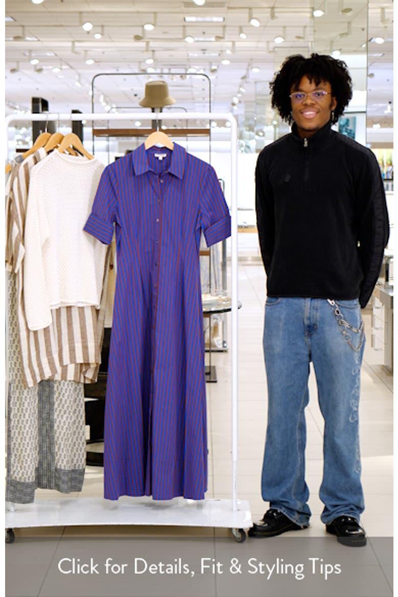 Joan Stripe Maxi Shirtdress video