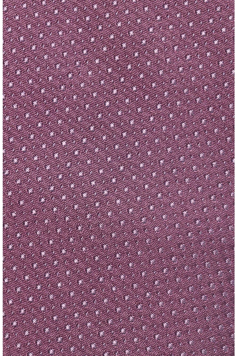 Grady Micro Dot Silk Tie, Alternate, color, EGGPLANT
