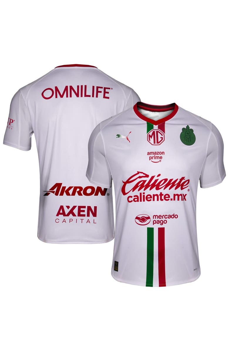 PUMA Men's Puma White Chivas 2025/26 Away Replica Jersey, Main, color, White