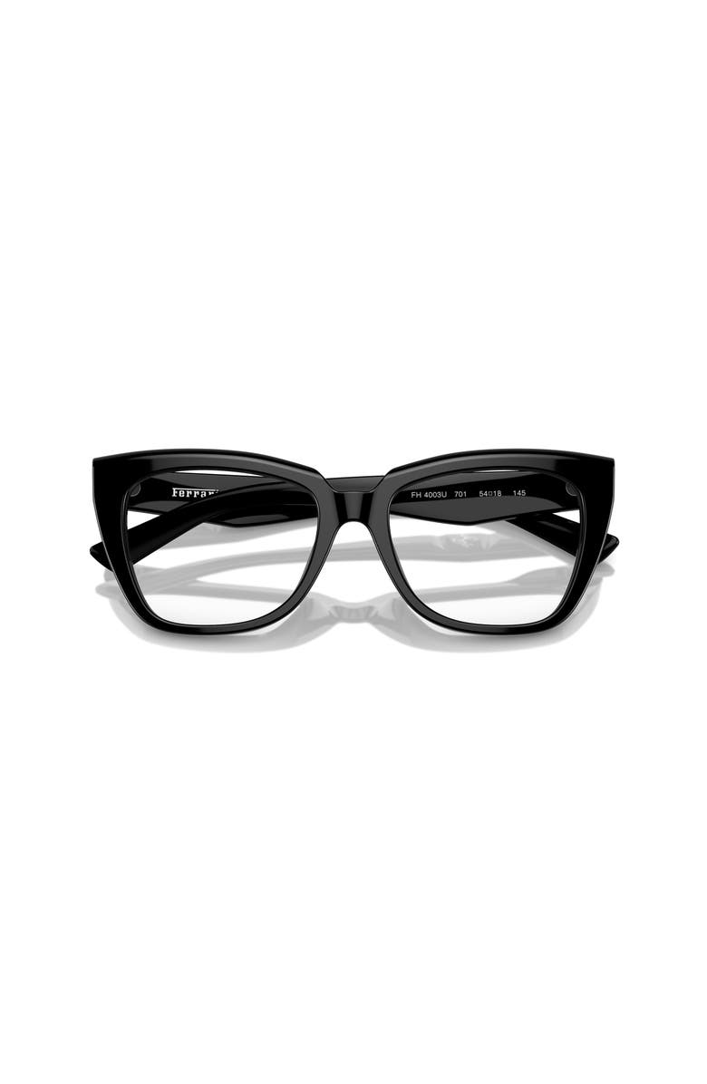 Ferrari 54mm Square optical glasses, Alternate, color, Black
