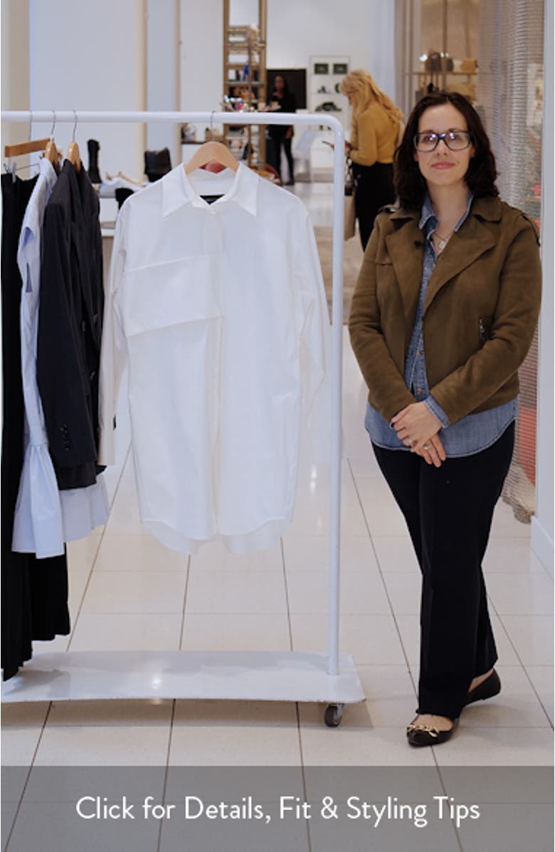 Freya Long Sleeve Cotton High-Low Shirtdress, sales video thumbnail