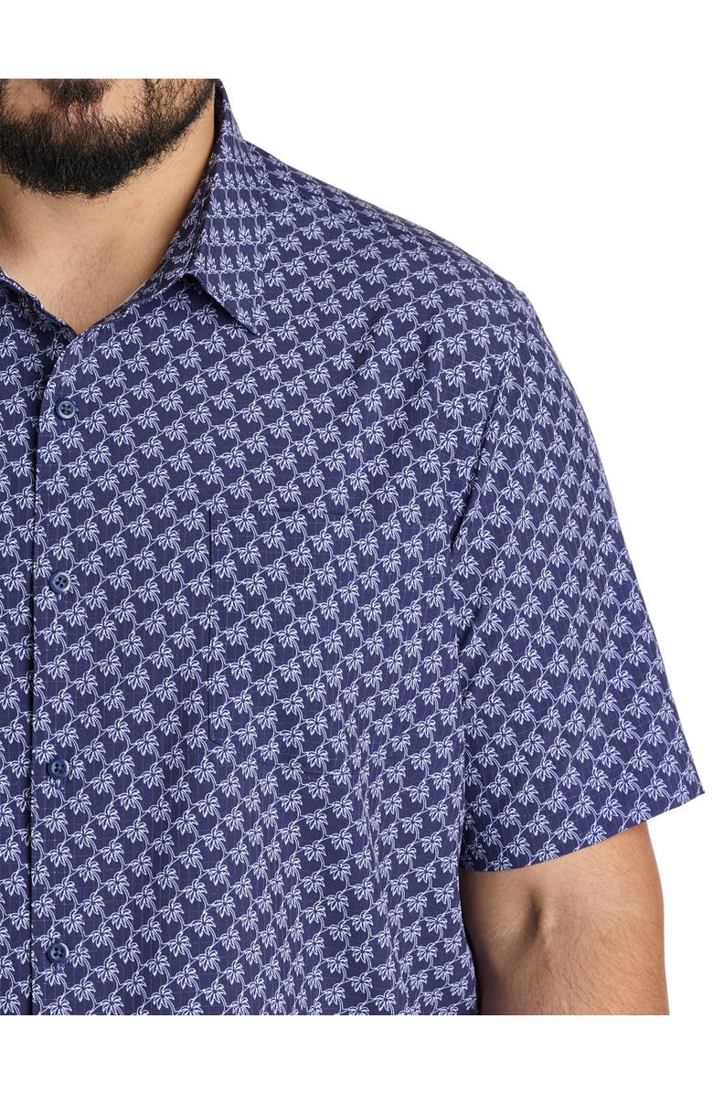 Tommy Bahama Big & Tall Cost Tropic Geoscape Sport Shirt, Alternate, color, Coastline