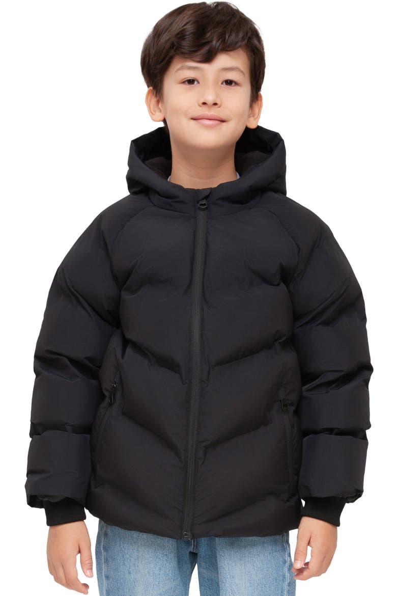 Kids' Seamless Puffer Jacket, Main, color, Black