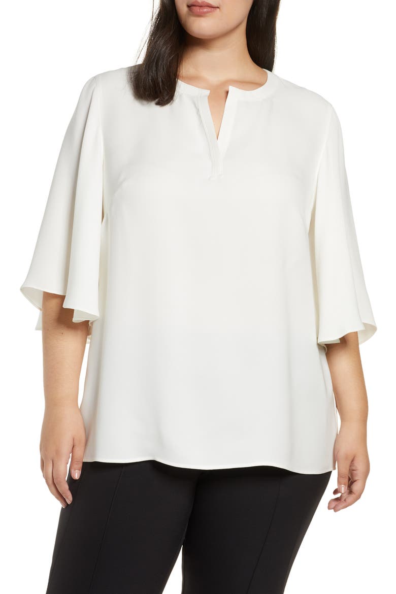 Barker Silk Blouse, Main, color, CLOUD