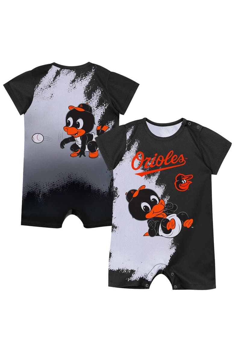 Newborn Outerstuff  Black Baltimore Orioles Baby Mascot Bodysuit, Main, color, Black
