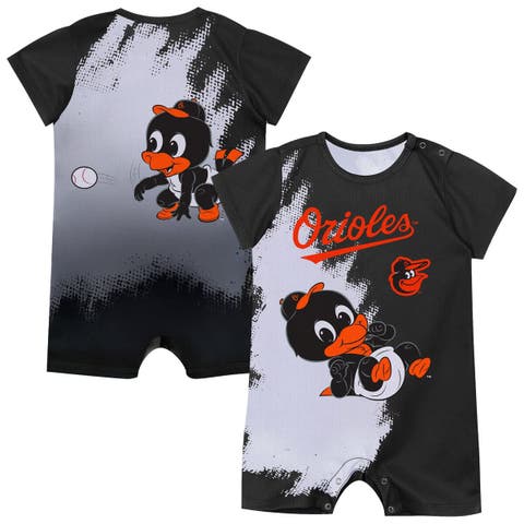 Newborn Outerstuff  Black Baltimore Orioles Baby Mascot Bodysuit
