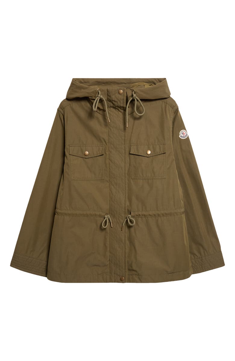 Moncler Serin Short Parka, Main, color, Green