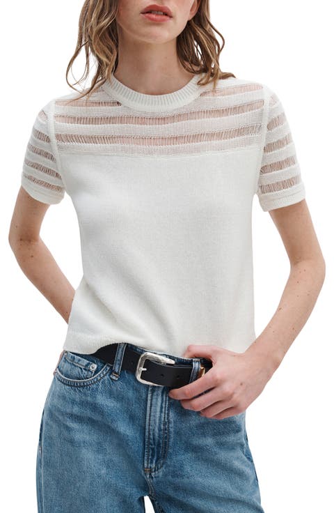 Britt Openwork Crewneck Sweater