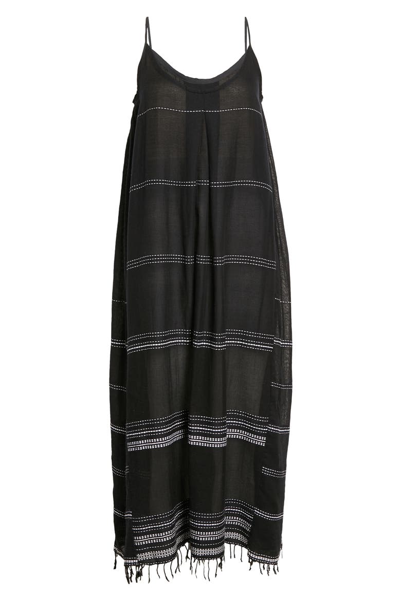 Leliti Cotton Blend Cover-Up Slipdress, Alternate, color, BLACK