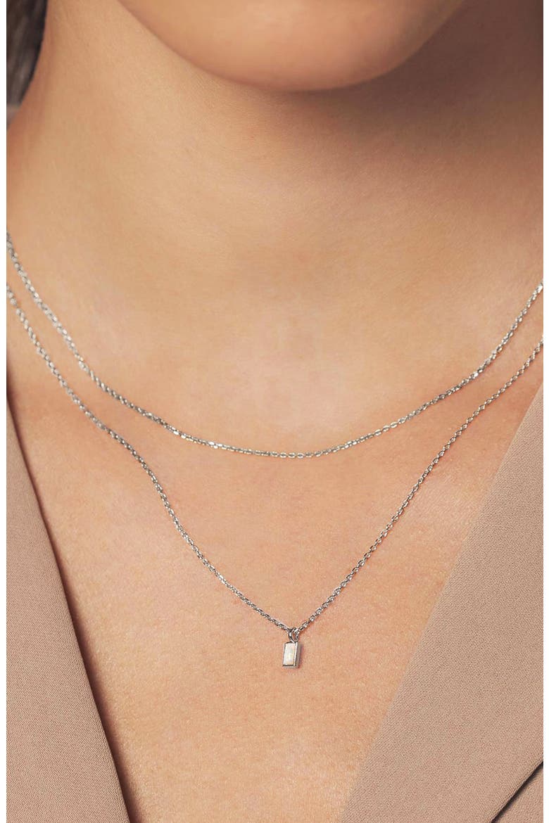 Sterling Silver 18k Gold Plated Elayna Layered Necklace Delicate, Alternate, color, Silver