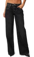 EDIKTED Quincy Studded Low Rise Baggy Jeans