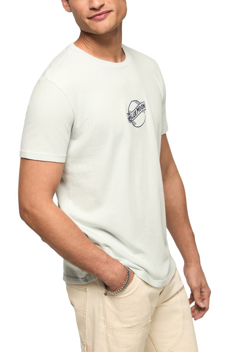 Lucky Brand Blue Moon Logo Graphic T-Shirt, Alternate, color, Illusion Blue