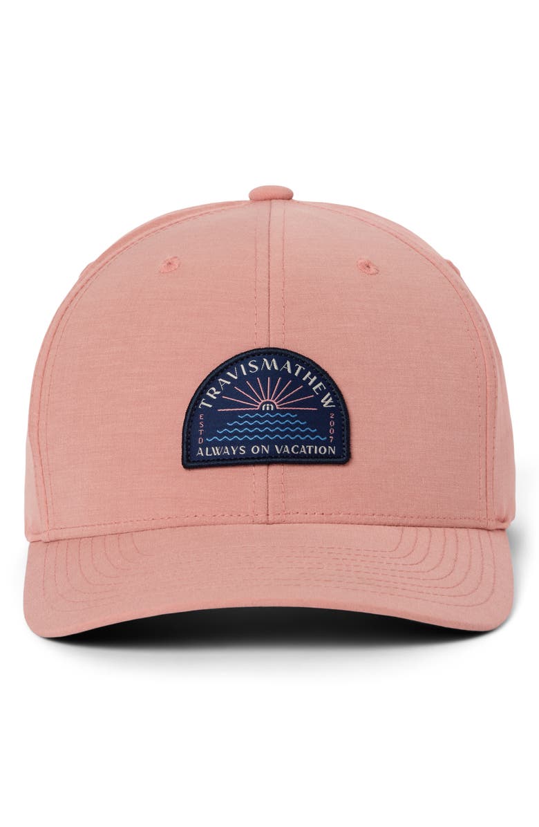 TravisMathew Sea Explorer Snapack Baseball Cap, Alternate, color, Terra Cotta