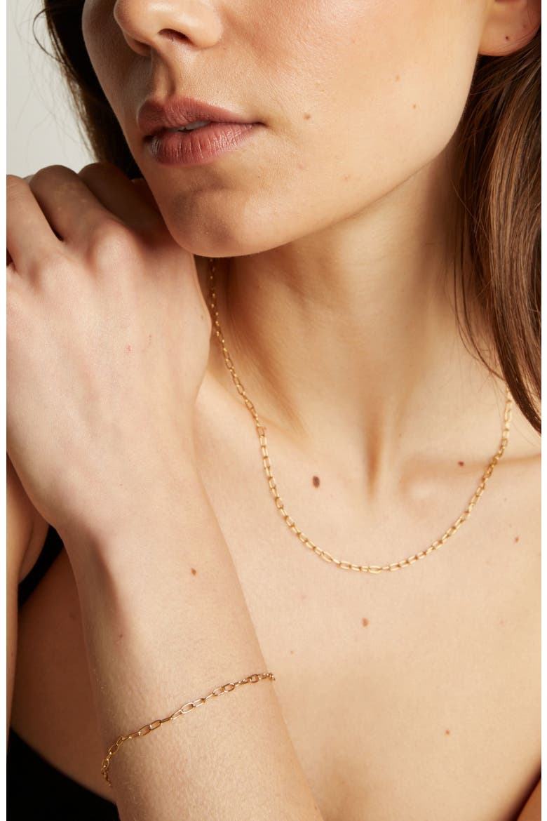 Unbreakable Mini Paperclip Chain Necklace, Alternate, color, White