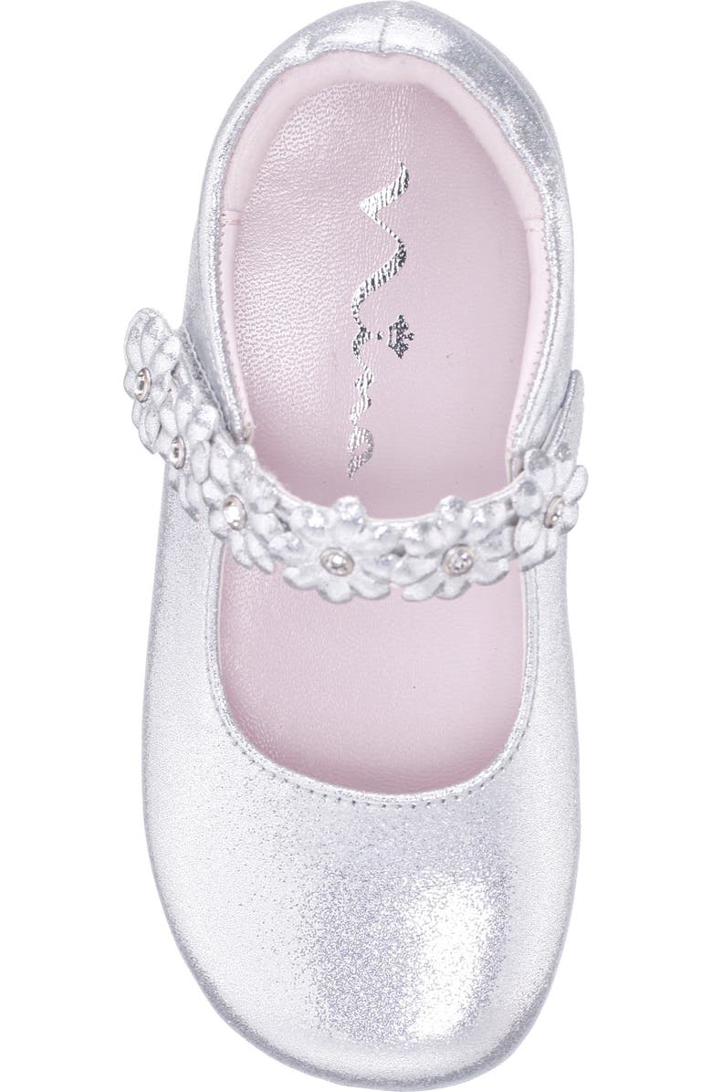 Nina Kids' Tuley Mary Jane Flat, Alternate, color, Silver Shimmer