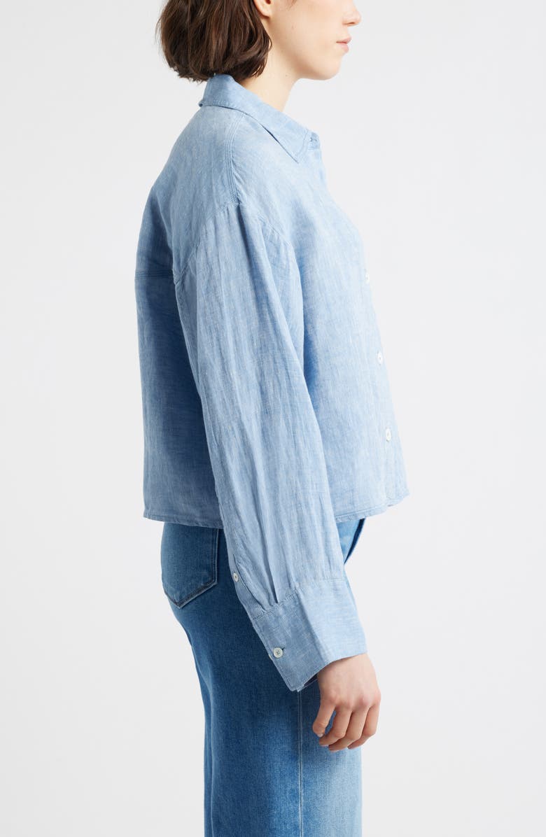 Madewell Alice Curved Yoke Shirt, Alternate, color, Sunfaded Blue