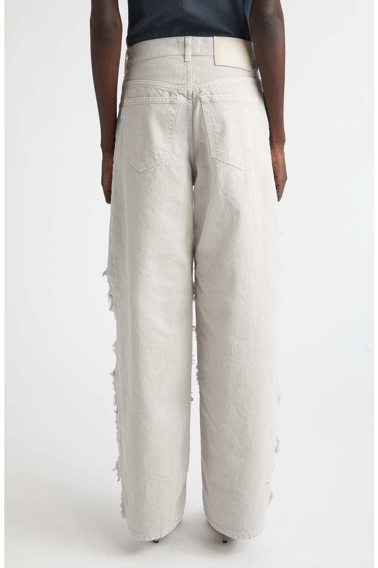 Bonnie Destroyed Wide Leg Jeans, Alternate, color, ICE GREY