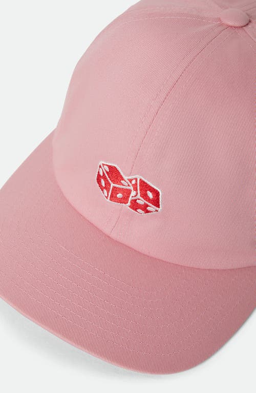 Brixton Tossed Dice Embroidered Baseball Cap In Pink