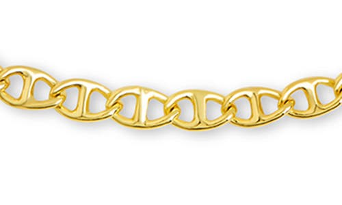 Sterling Forever Karina Mariner Chain Anklet In Gold