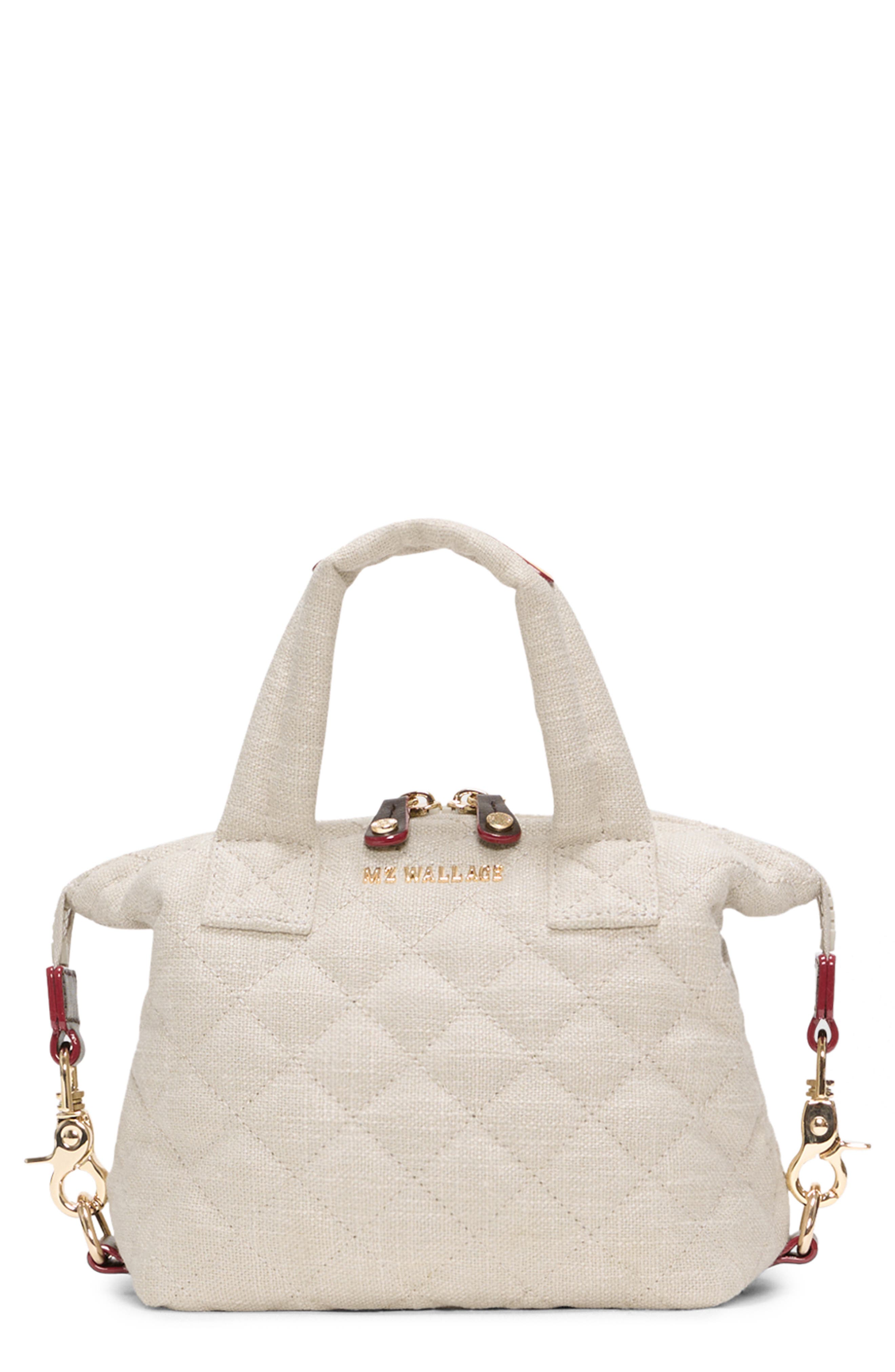 MZ Wallace Micro Sutton Tote, Main, color, Sandy Linen