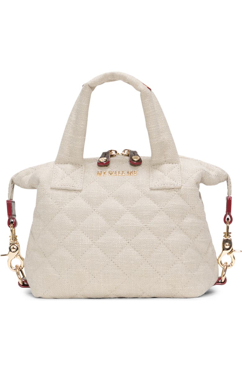 MZ Wallace Micro Sutton Tote, Main, color, Sandy Linen