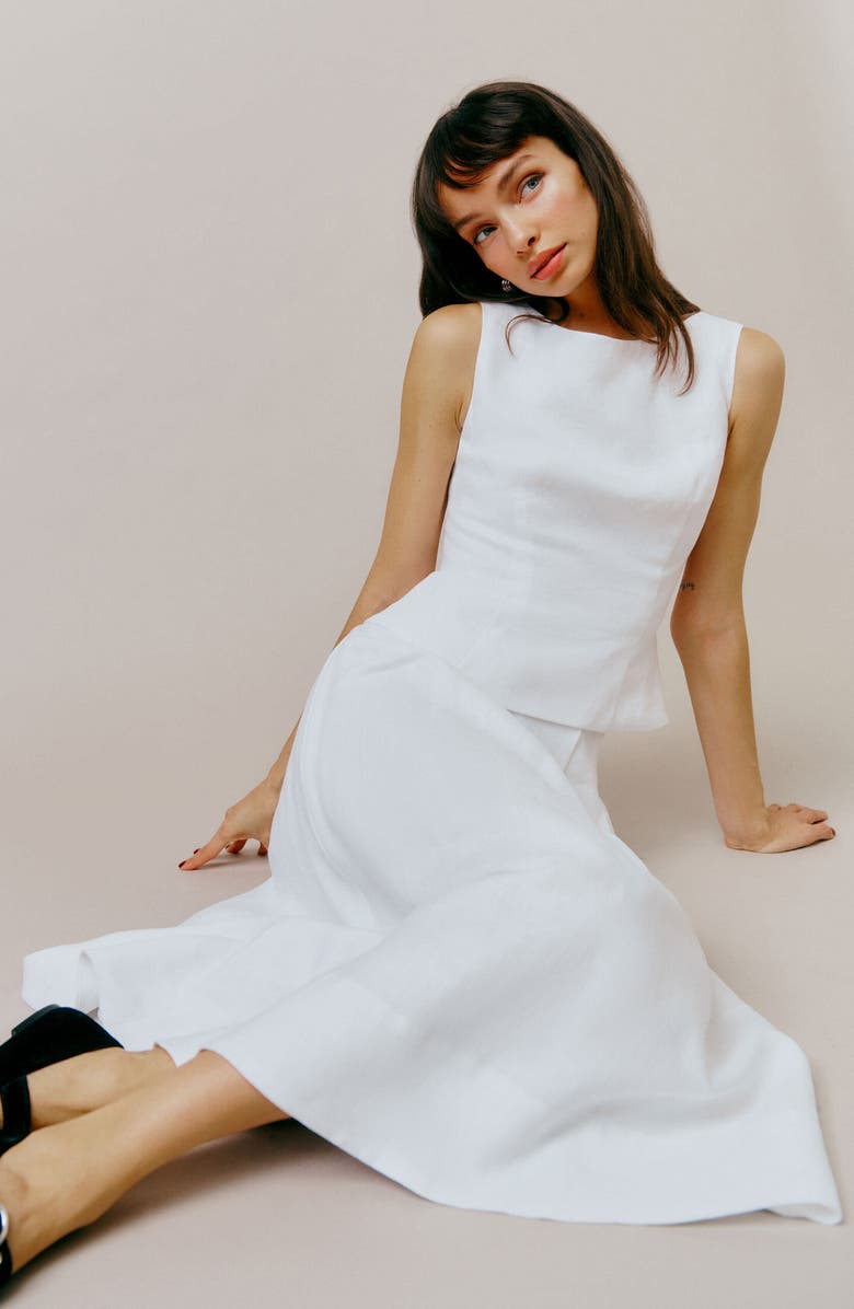 Reformation Moya Linen Two-Piece Dress, Alternate, color, 