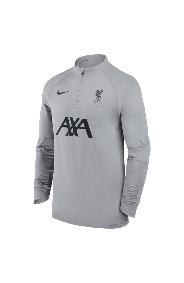 Nike Men's Nike Gray Liverpool 2023/24 Strike Drill Raglan Quarter-Zip Top, Alternate, color,