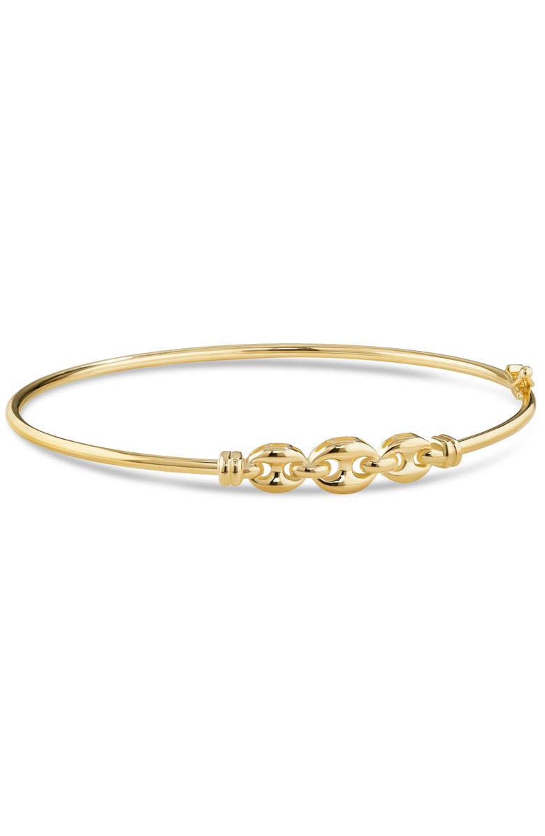 DEVATA Mariner Anchor Bangle Bracelet in 14K Gold, Main, color, Yellow Gold
